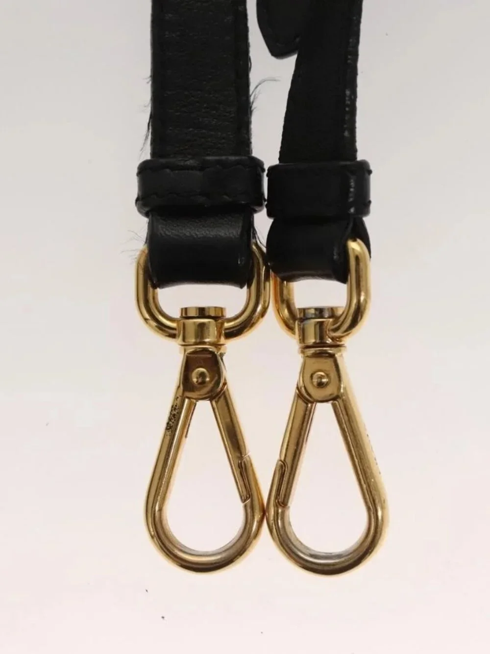 PRADA ribbon Shoulder Bag Leather Purple Gold - Picture 9 of 16